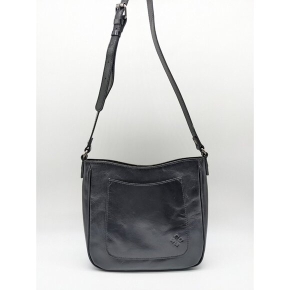 PATRICIA NASH Emeline vintage distressed leather crossbody + Dust bag BLACK - Picture 1 of 16